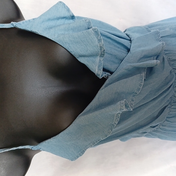 Arizona Brand Light Blue Sleeveless Romper - Picture 2 of 7